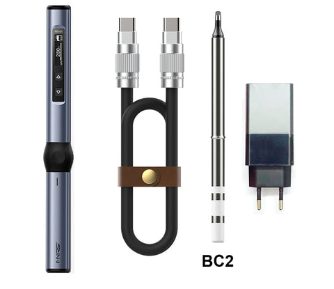 HS-01 USB C Digital loddekolbe med 65W USB strømforsyning