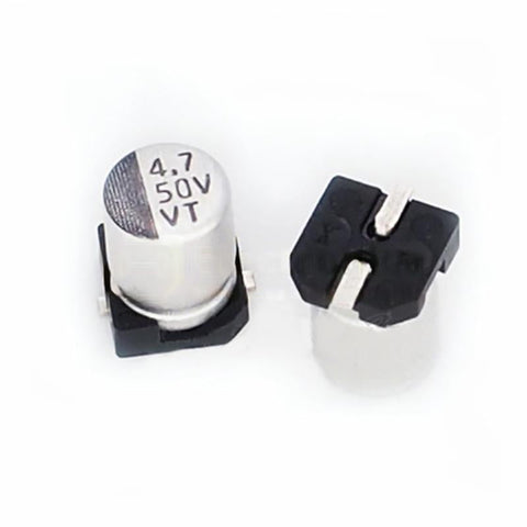 50V 1/2.2/3.3/4.7/10/22/33/47/100/220/330/1000µF SMD Aluminum Electrolytic Capacitor
