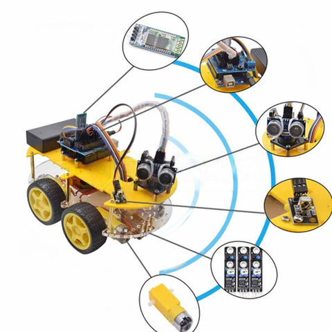 R2A New Avoidance Tracking Motor Smart Robot Car Chassis Kit