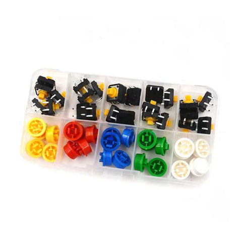 12 x 12 x 7.3 mm Tactile Push Button Micro Switch 25 Pairs