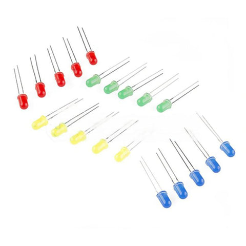5mm 3mm LED Light Emitting Diode Kit (10 pcs for Each Color, Total 100 pcs)