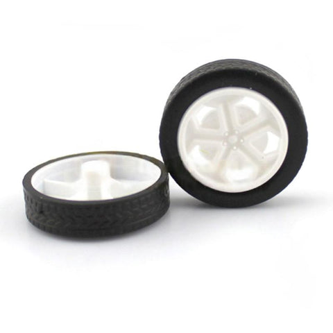 2 x 26 mm Model Rubber Wheel Tire